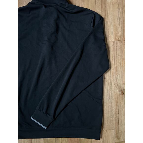 Adidas Mens Athletic Lightweight Half Zip Athleisure Black Golf Top Sz M - Picture 8 of 16